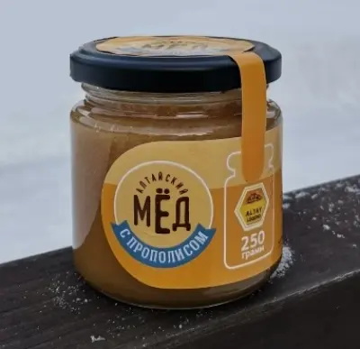 С ПРОПОЛИСОМ, Алтайский натуральный мед